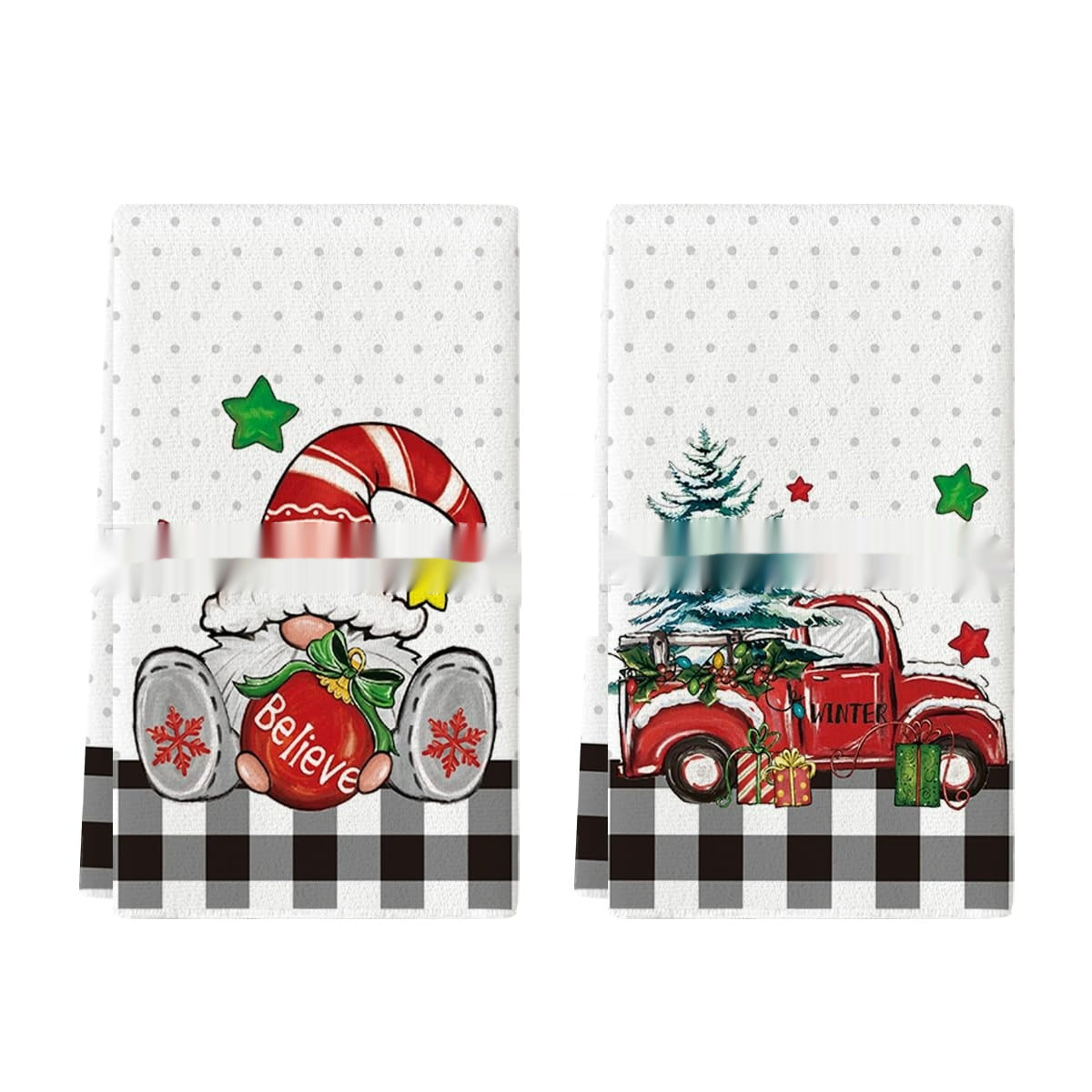 KTX-659027 Christmas-Themed Ultra-Fine Fiber Printed Towel in Various Festive Designs
