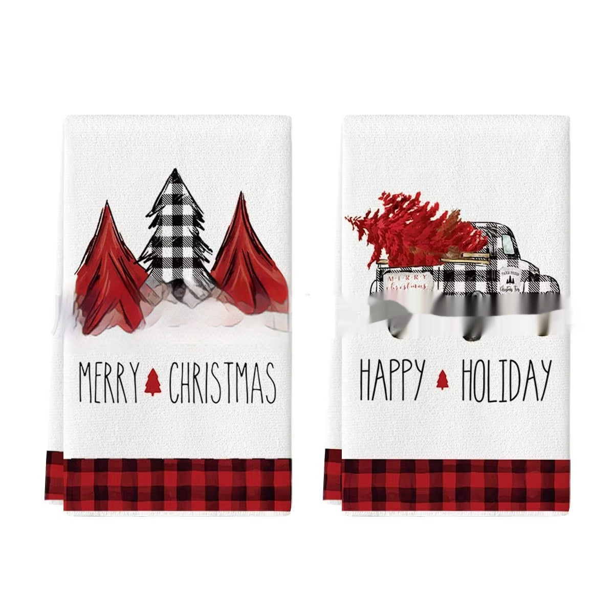 KTX-659027 Christmas-Themed Ultra-Fine Fiber Printed Towel in Various Festive Designs