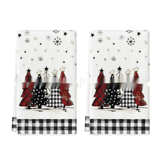 KTX-659027 Christmas-Themed Ultra-Fine Fiber Printed Towel in Various Festive Designs