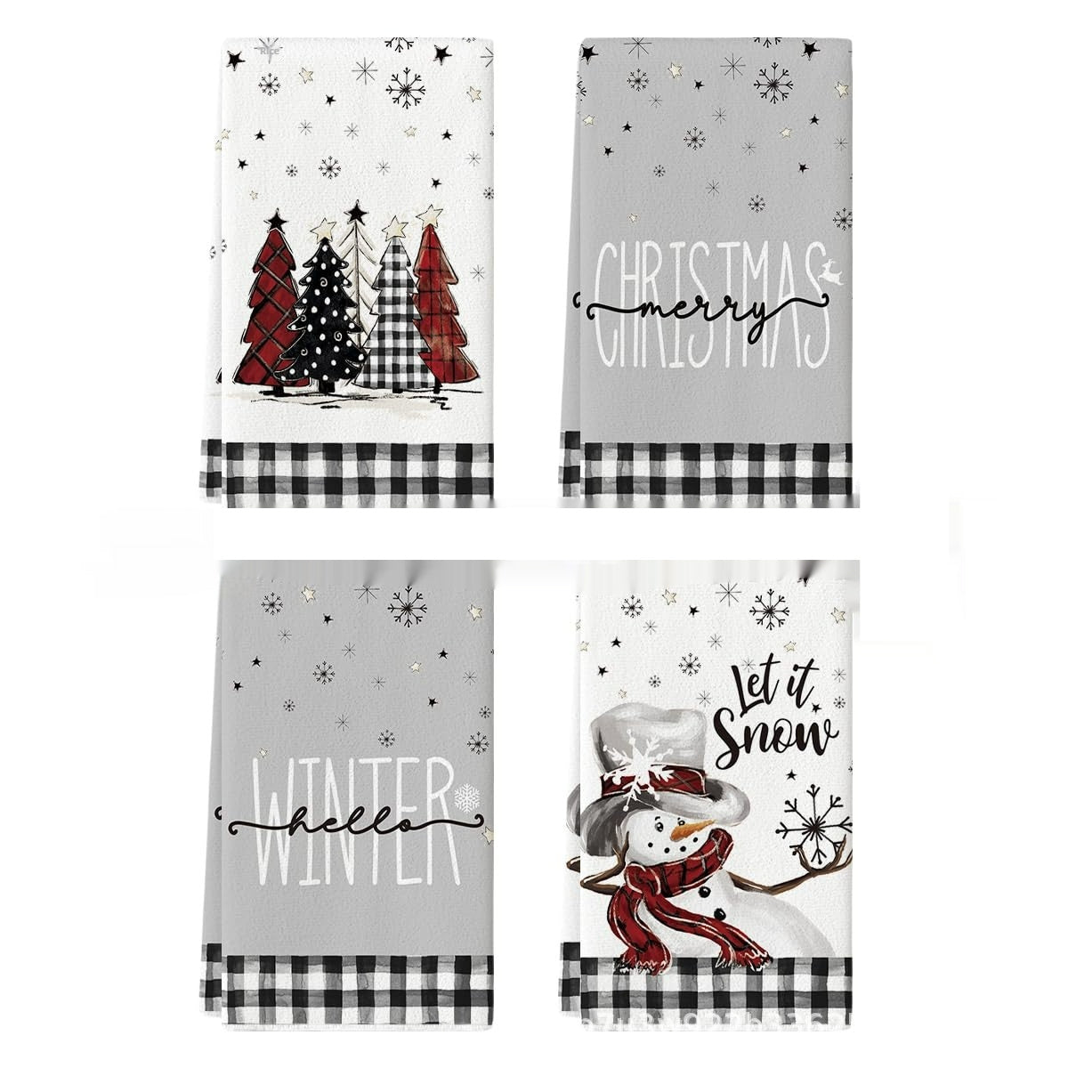 KTX-659027 Christmas-Themed Ultra-Fine Fiber Printed Towel in Various Festive Designs