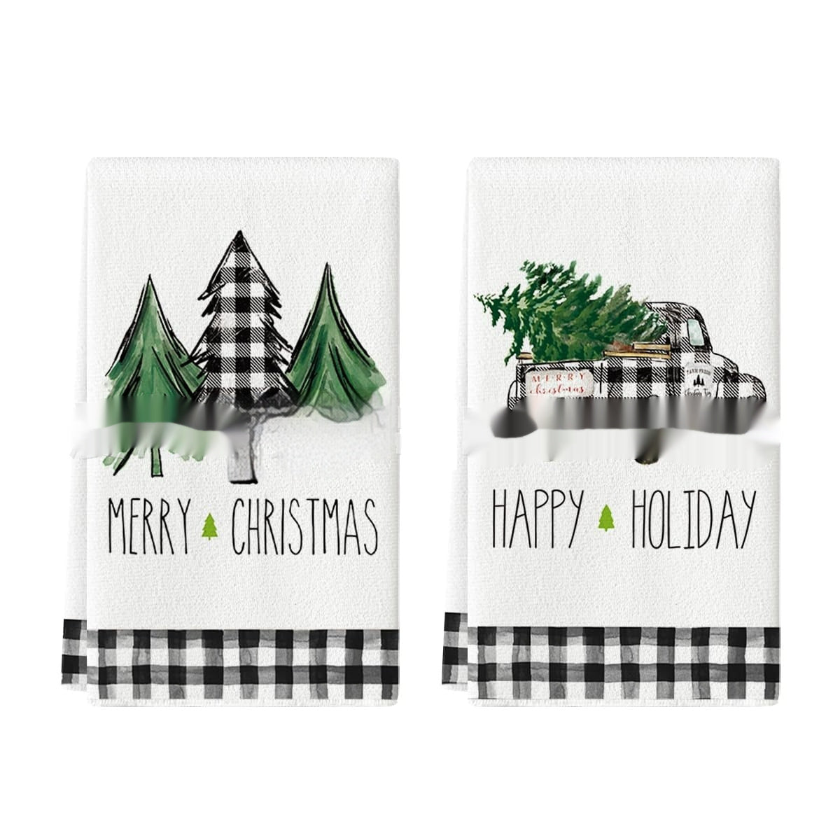 KTX-659027 Christmas-Themed Ultra-Fine Fiber Printed Towel in Various Festive Designs