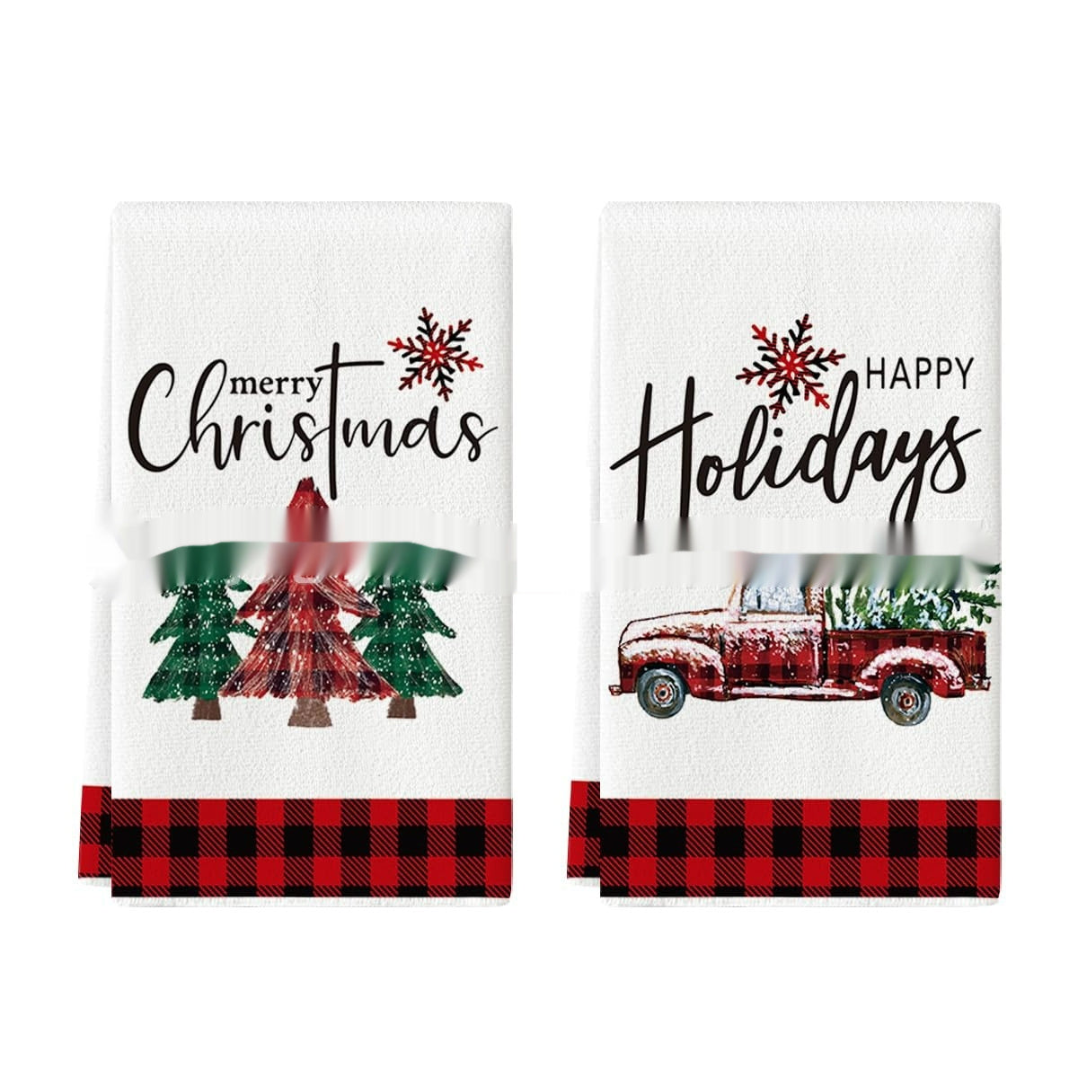 KTX-659027 Christmas-Themed Ultra-Fine Fiber Printed Towel in Various Festive Designs