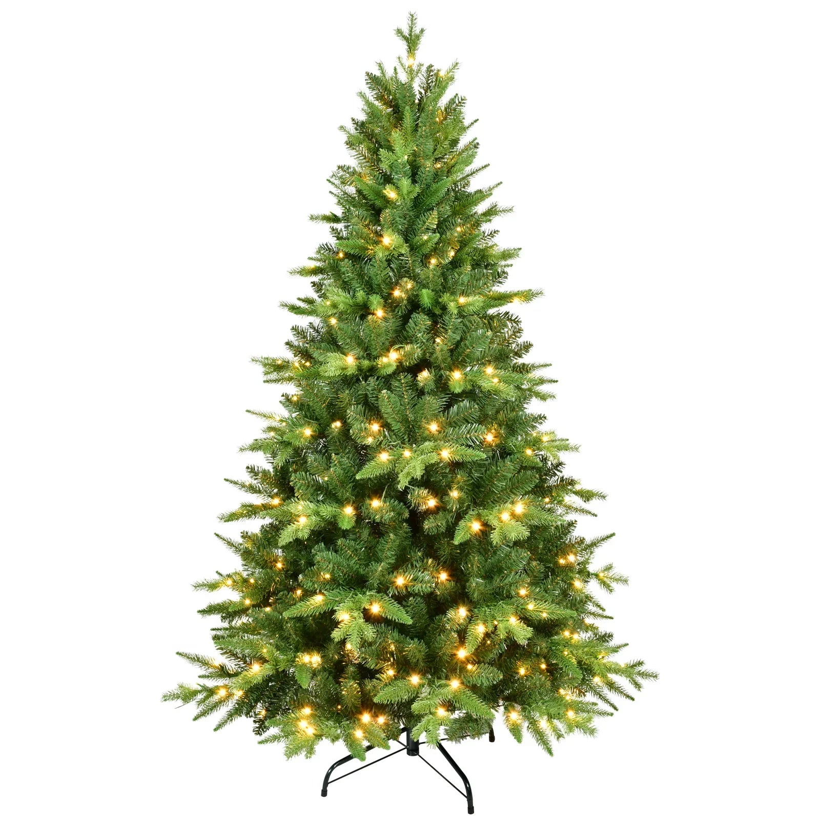 KTX-659219 6ft Warm White LED Green Pine Christmas Tree with Lamp for Indoor/Outdoor Use