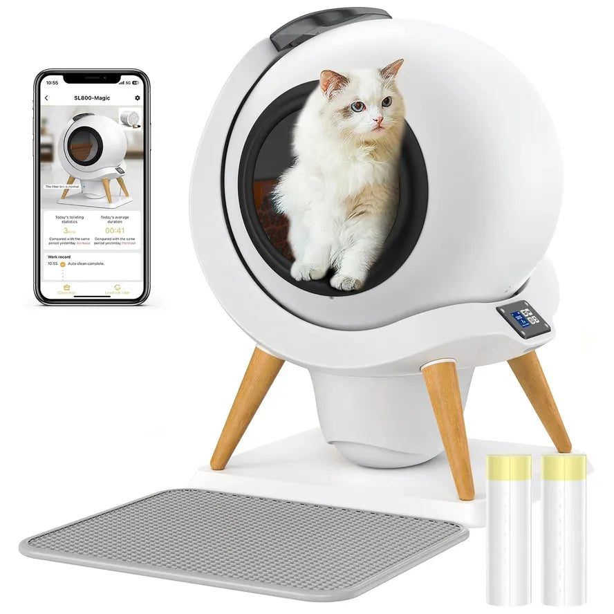 KTX-659219 Smart Automatic Cat Litter Box with App Control for Multi-Cat Households