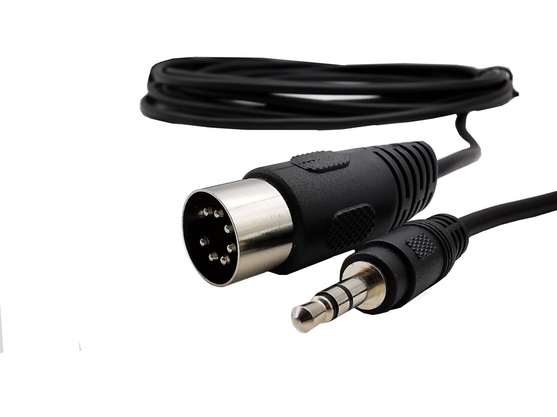 KTX-659667 Big DIN 7-Pin to 3.5mm Audio and Video Adapter Cable for Computers, TVs, and Mobile Devices
