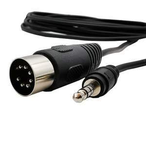 KTX-659667 Big DIN 7-Pin to 3.5mm Audio and Video Adapter Cable for Computers, TVs, and Mobile Devices