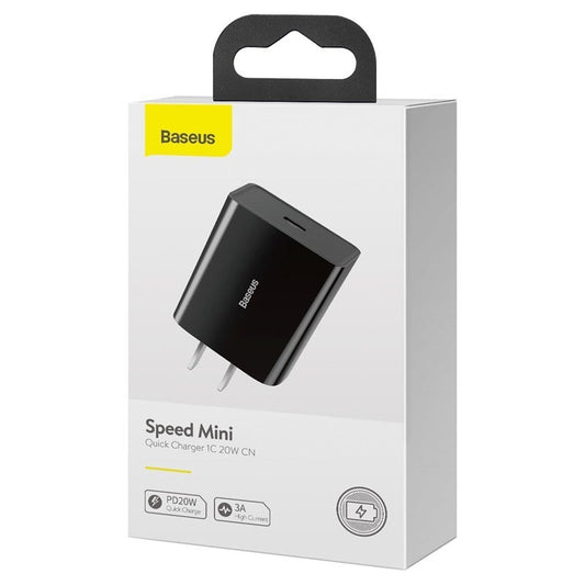 KTX-660819 20W Mini Fast Charger with Type-C Interface - Black & White Options