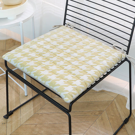 KTX-661075 Fashionable Houndstooth Chair Cushion for Home & Office - Available in Various Colors and Sizes