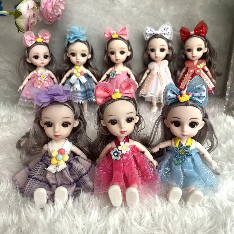 KTX-661587 Cute 17 Cm Movable Jointed Doll - Educational Soft Toy for Kids