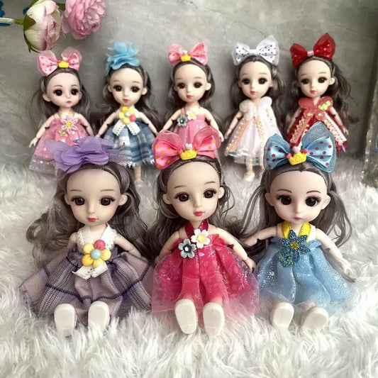 KTX-661587 Cute 17 Cm Movable Jointed Doll - Educational Soft Toy for Kids