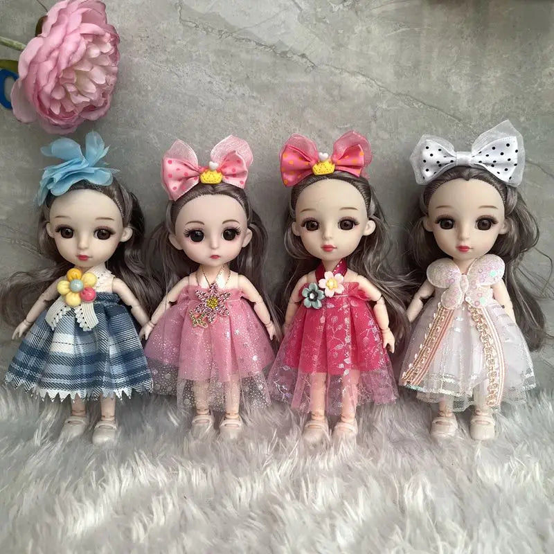 KTX-661587 Cute 17 Cm Movable Jointed Doll - Educational Soft Toy for Kids