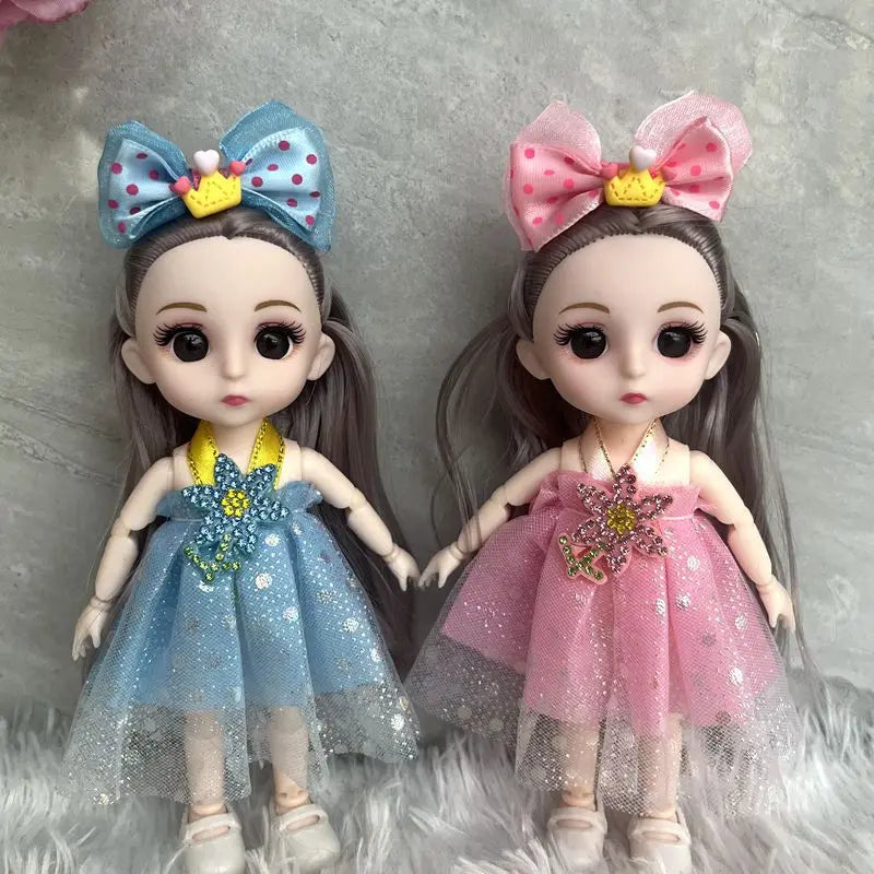 KTX-661587 Cute 17 Cm Movable Jointed Doll - Educational Soft Toy for Kids