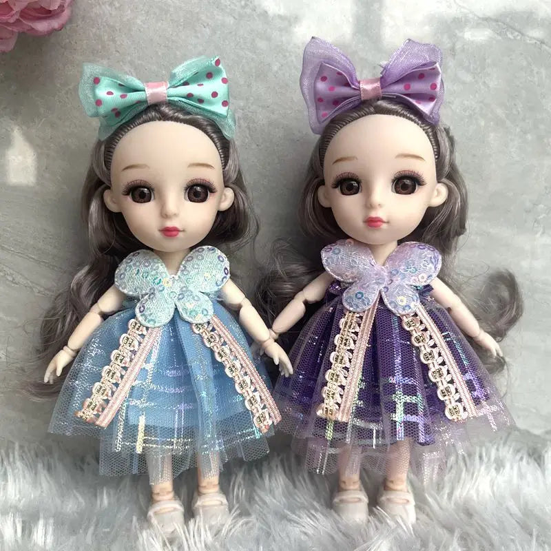 KTX-661587 Cute 17 Cm Movable Jointed Doll - Educational Soft Toy for Kids