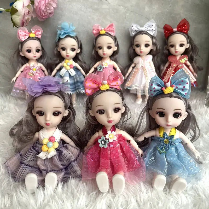 KTX-661587 Cute 17 Cm Movable Jointed Doll - Educational Soft Toy for Kids