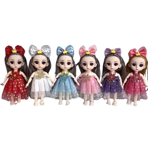 KTX-661587 Cute 17 Cm Movable Jointed Doll - Educational Soft Toy for Kids