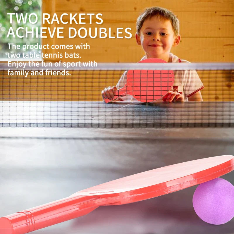 KTX-662163 Outdoor Table Tennis Racket Set for Kids - Plastic Ping Pong Toys, Ages 3+