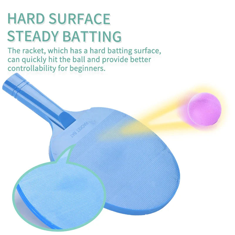 KTX-662163 Outdoor Table Tennis Racket Set for Kids - Plastic Ping Pong Toys, Ages 3+