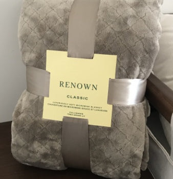 KTX-662227 Lightweight Coral Fleece Flannel Blanket for Office and Summer Use - Multiple Sizes Available