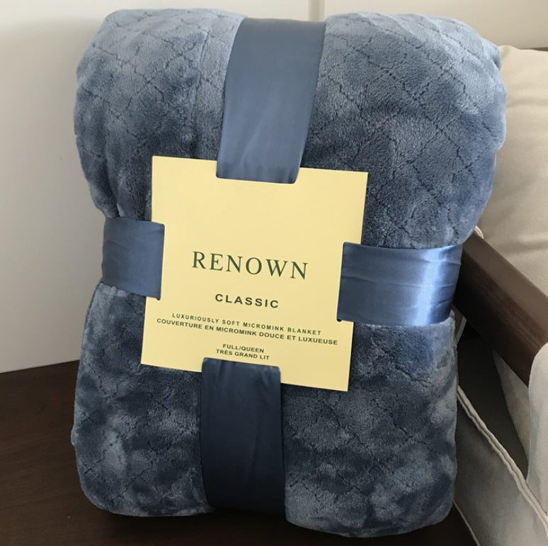 KTX-662227 Lightweight Coral Fleece Flannel Blanket for Office and Summer Use - Multiple Sizes Available