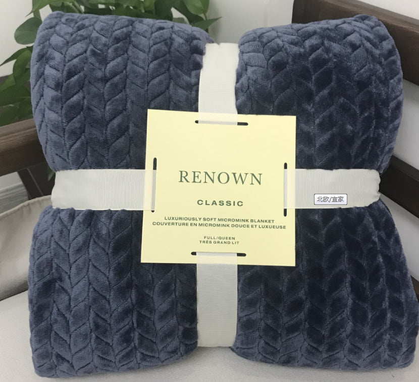 KTX-662227 Lightweight Coral Fleece Flannel Blanket for Office and Summer Use - Multiple Sizes Available