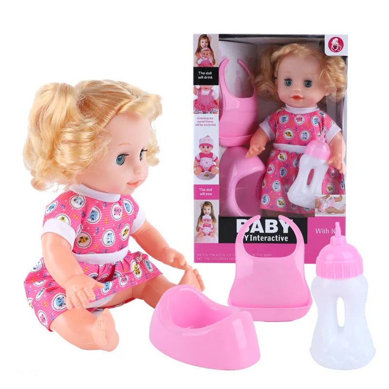 KTX-662739 Cute Baby Doll Play Set - Talking Doll with Changing Clothes, Educational Toy for Kids 0-14 Years