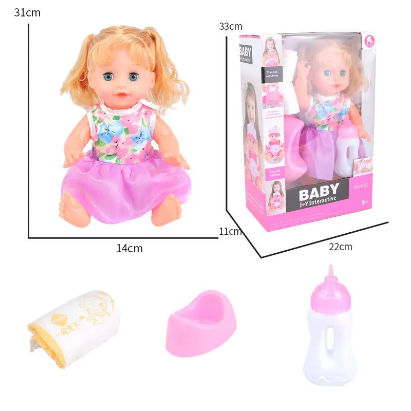 KTX-662739 Cute Baby Doll Play Set - Talking Doll with Changing Clothes, Educational Toy for Kids 0-14 Years