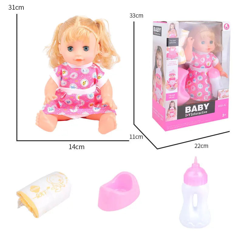KTX-662739 Cute Baby Doll Play Set - Talking Doll with Changing Clothes, Educational Toy for Kids 0-14 Years