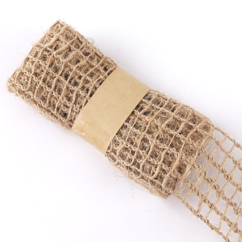 KTX-662739 Decorative Hemp Rope with Lace Trim for DIY and Craft Projects
