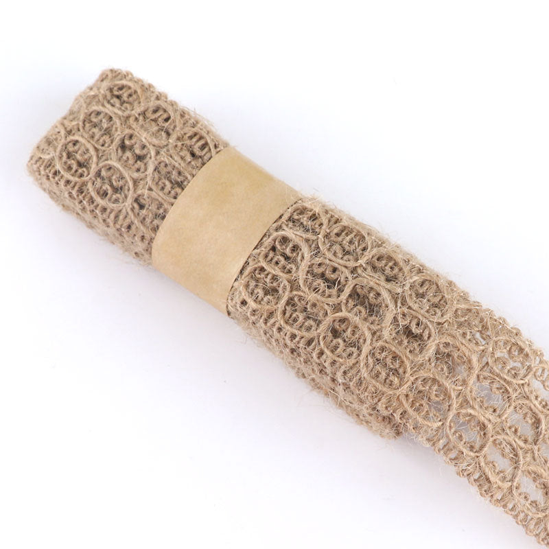 KTX-662739 Decorative Hemp Rope with Lace Trim for DIY and Craft Projects