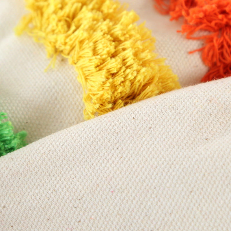 KTX-662867 Light Luxury Tufted Cushion Pillow Cover in Geometric Rainbow Patterns