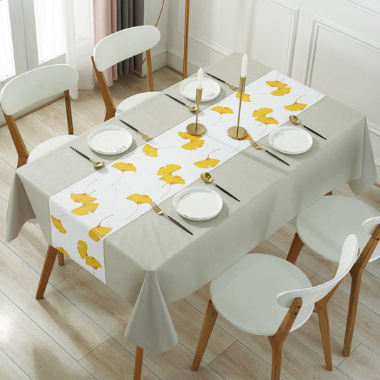 KTX-663059 Waterproof PVC Tablecloth - Oil-Proof, Anti-Scald, Rectangular Dining Table Cover