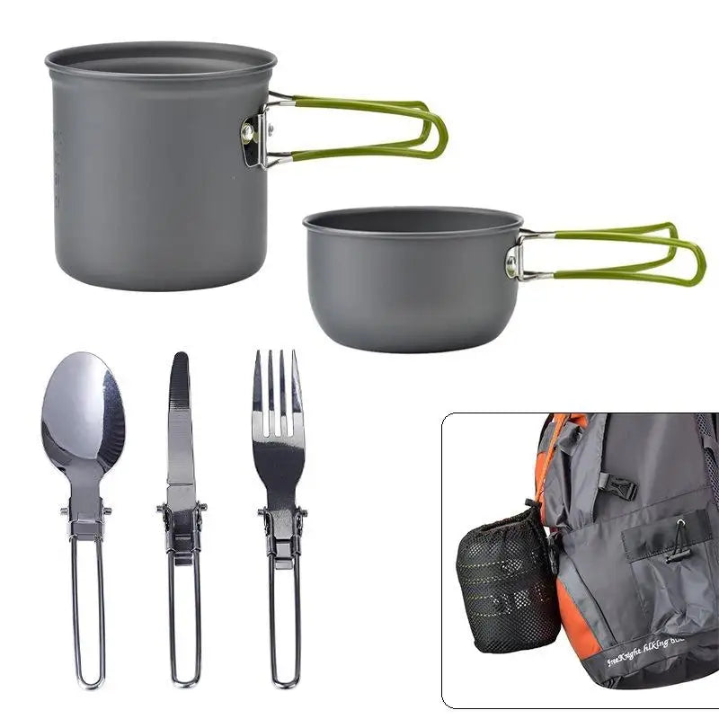 KTX-663571 Ultralight Compact Outdoor Cooking Mess Kit for Camping and Picnics