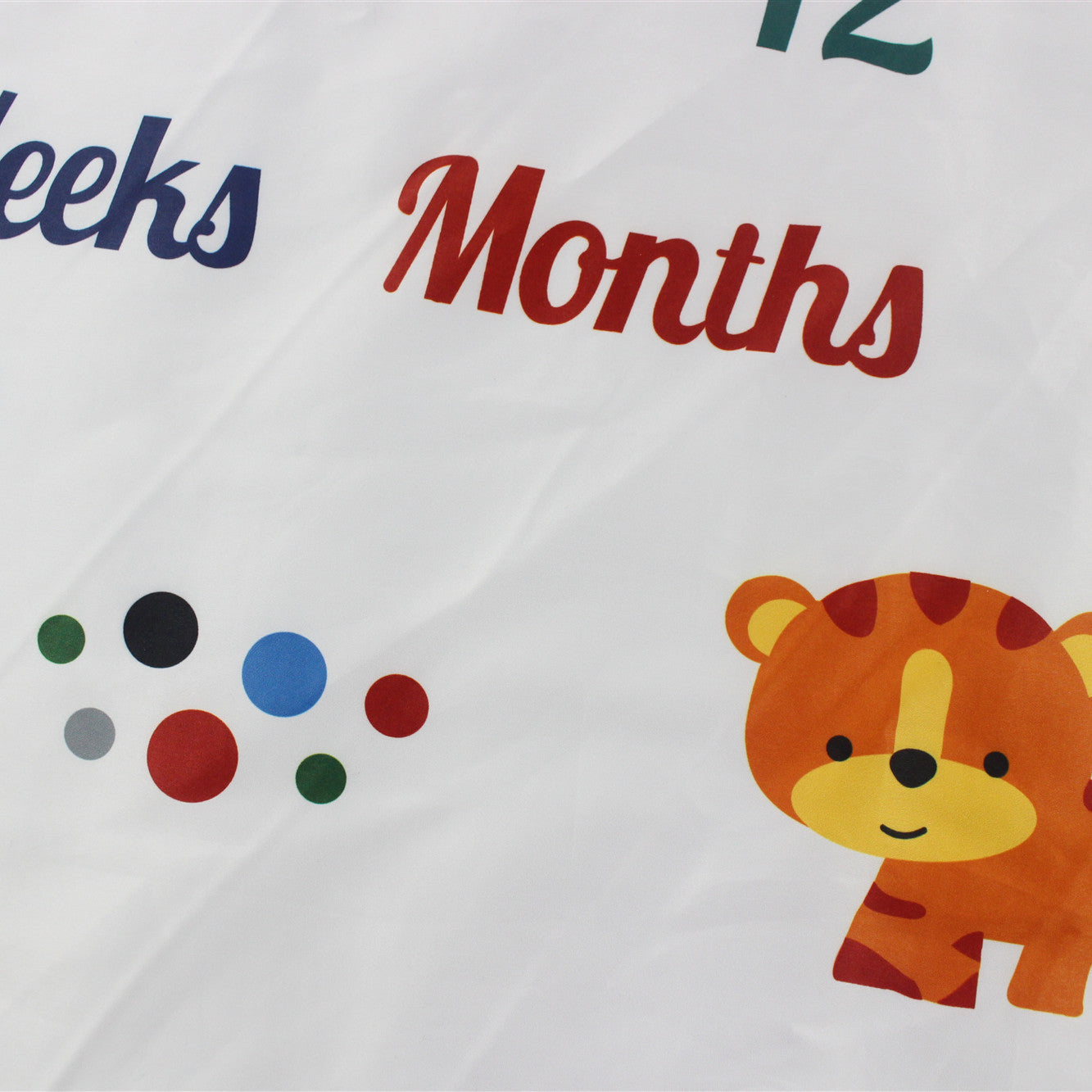 KTX-663635 Baby Full Moon Photography Backdrop Cloth - Polyester, 100x100cm, Cartoon Animal Design