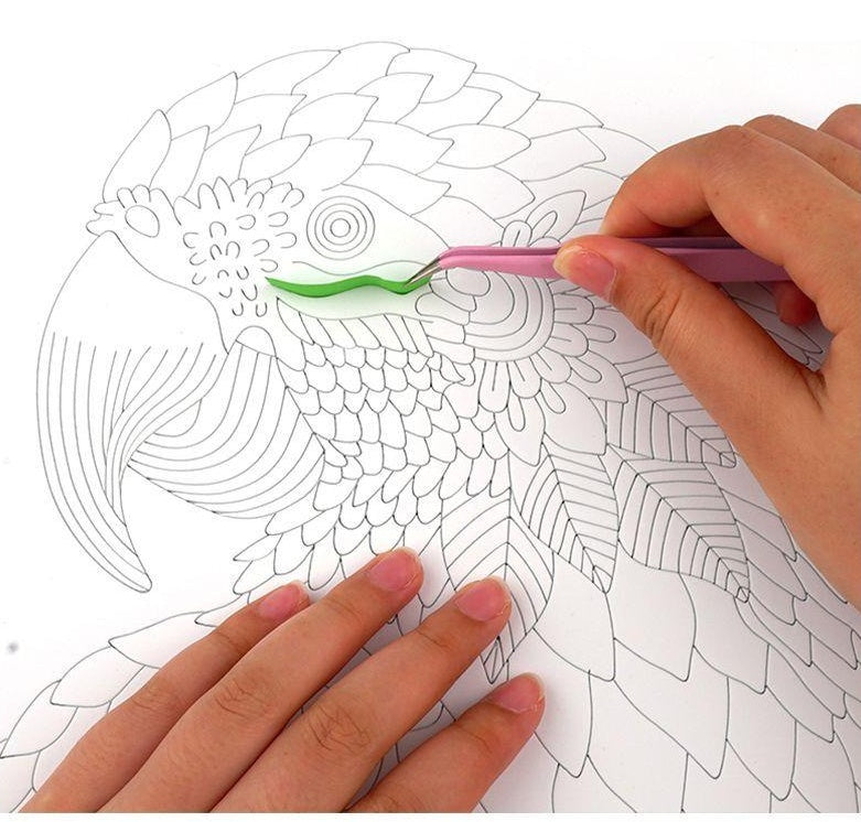 KTX-663891 Quilted Paper Painting Craft Kit with Custom and Colorful Quilling Paper