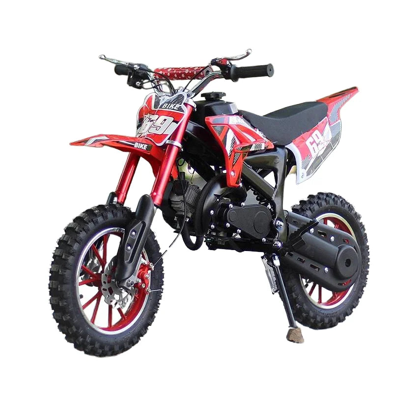 KTX-664787 Kids 49cc 2-Stroke Dirt Bike for Off-Road Adventures with Manual Ignition and Disc Brakes