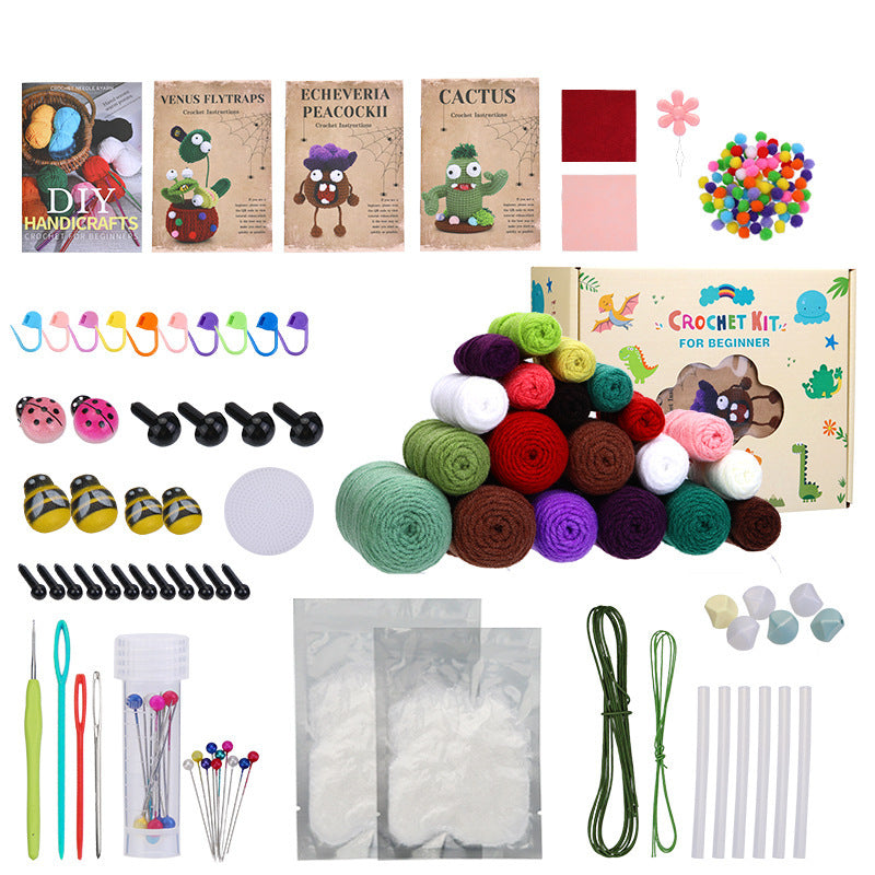 KTX-665043 Handmade DIY Plant Monster Crochet Wool Material Package