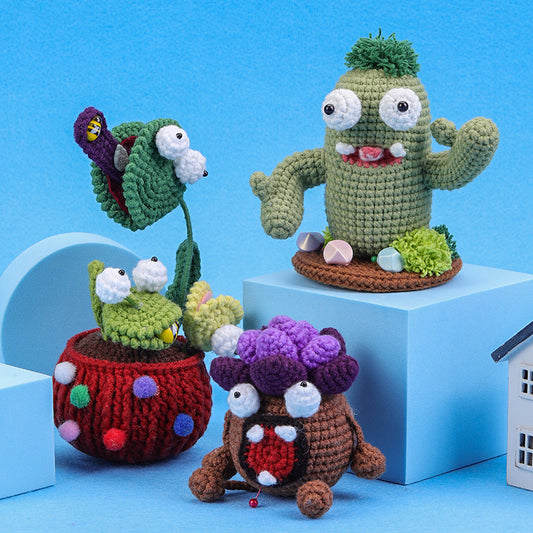 KTX-665043 Handmade DIY Plant Monster Crochet Wool Material Package