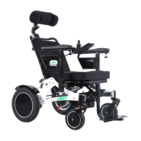 KTX-665235 Adjustable Travel Folding Electric Wheelchair with Breathable Headrest and Aluminum Alloy Frame