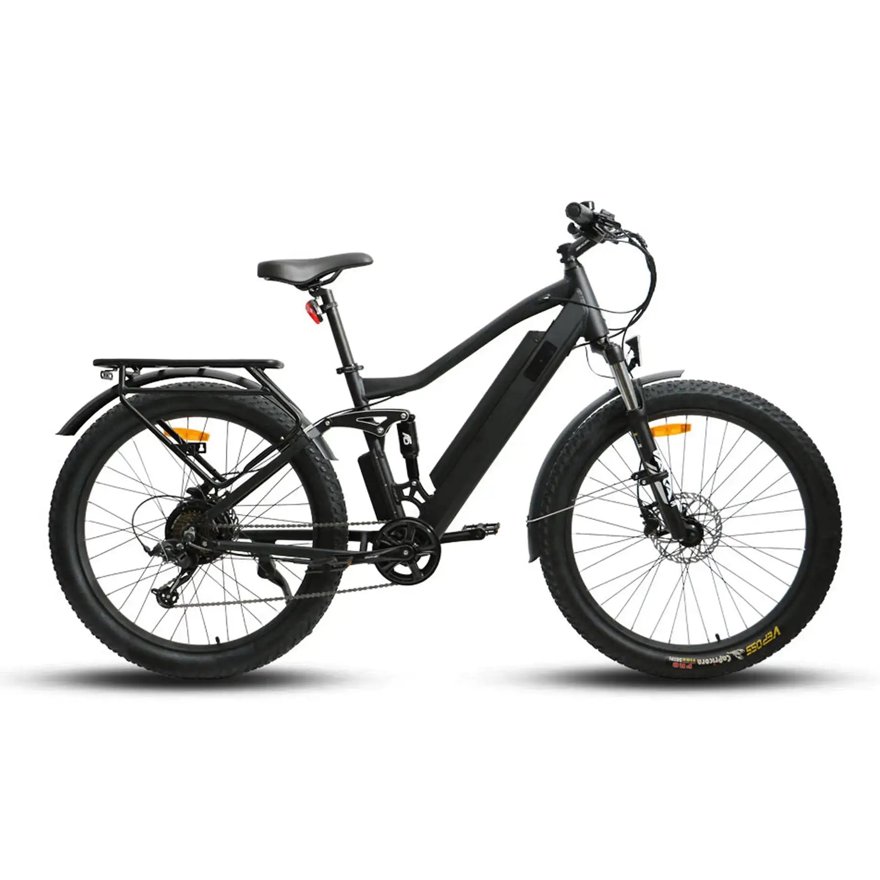 KTX-665683 Eunorau UHVO 36V 13Ah Electric Bike with 350W Full Suspension, 7-Speed Gears, and 27.5-Inch Tires