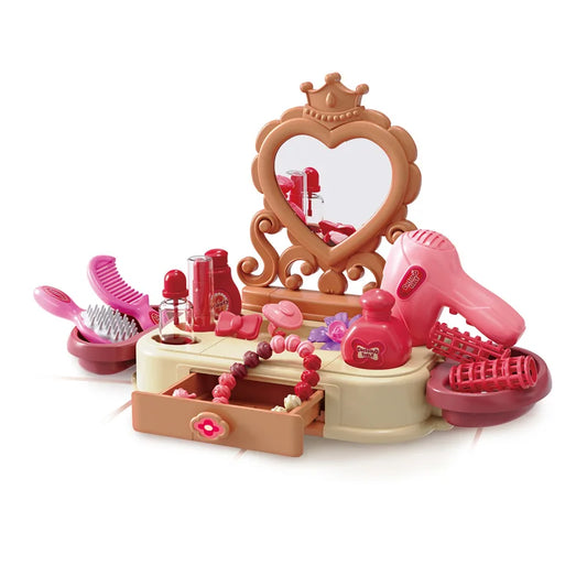 KTX-666195 58-Piece Kids Makeup Set with Beads - Pretend Play for Ages 5-7, EN71 Certified, Boxed Fun