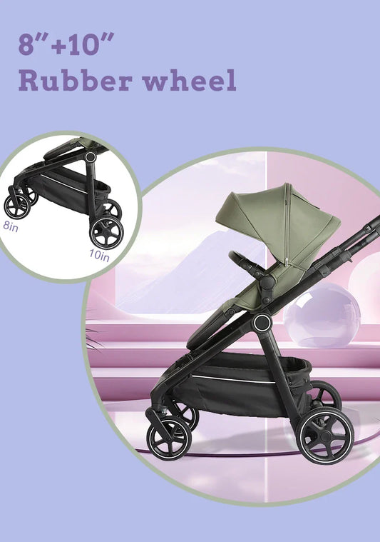 KTX-666707 Lightweight Twin Baby Stroller 3 in 1 for Newborns to 3 Years - Versatile Jogger and Double Seat Design