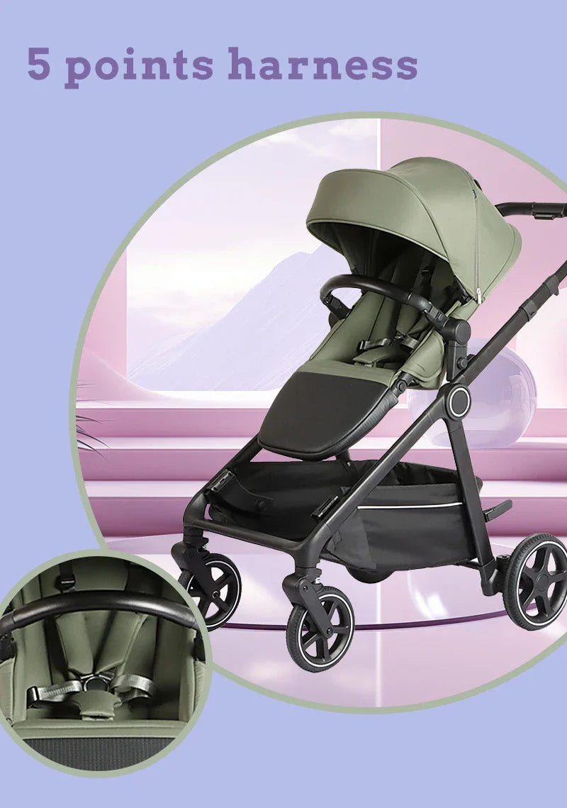 KTX-666707 Lightweight Twin Baby Stroller 3 in 1 for Newborns to 3 Years - Versatile Jogger and Double Seat Design
