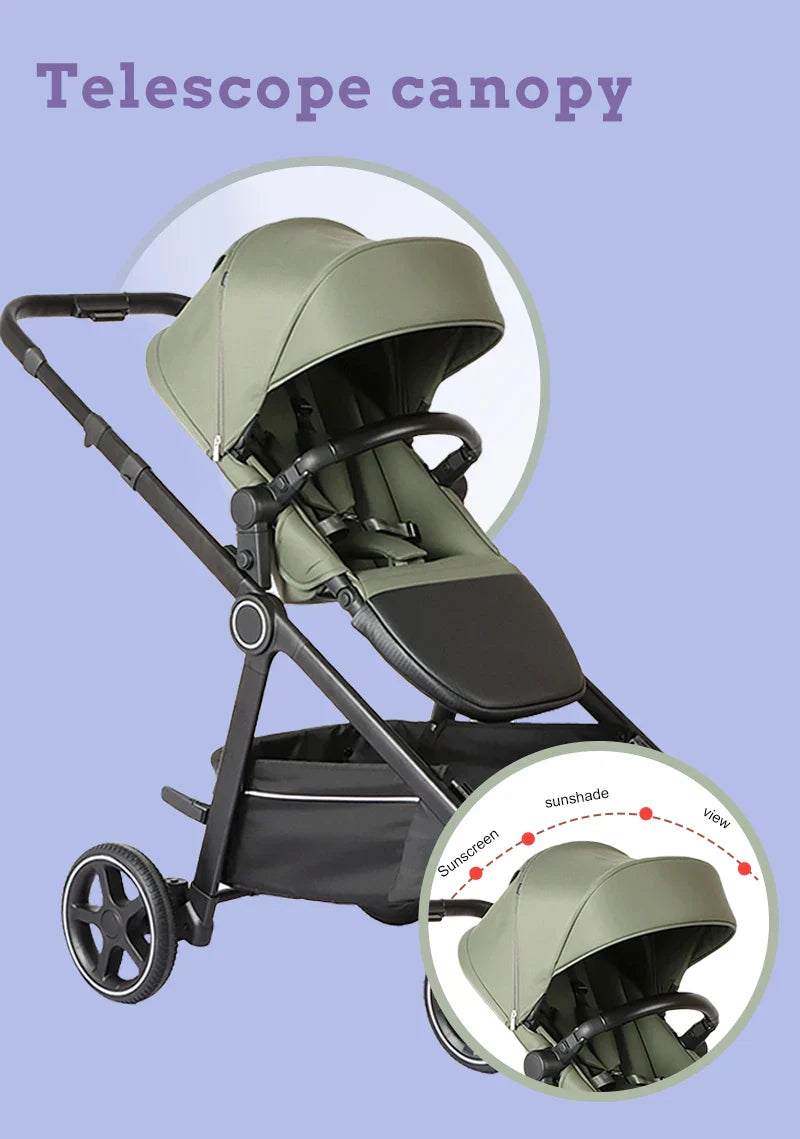 KTX-666707 Lightweight Twin Baby Stroller 3 in 1 for Newborns to 3 Years - Versatile Jogger and Double Seat Design