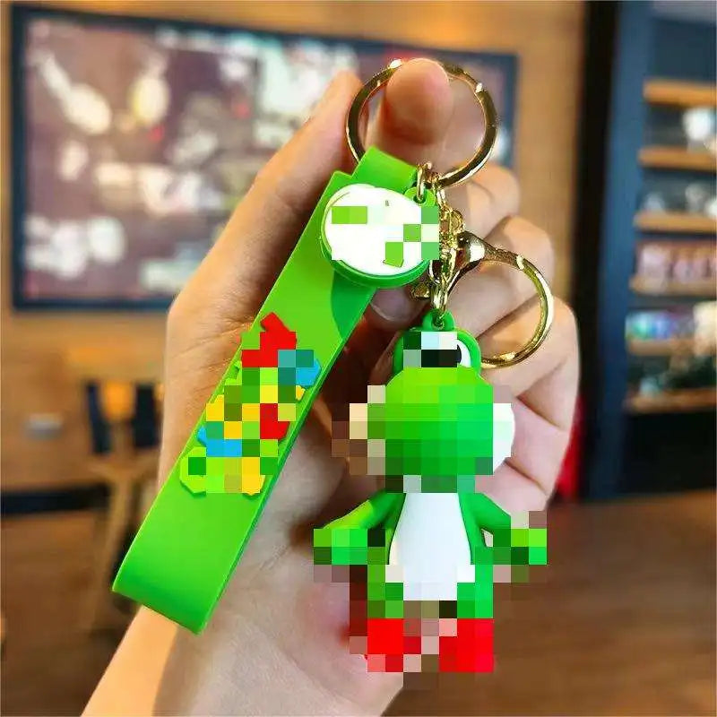 KTX-667347 3D Cartoon Mushroom Character Keychain - Kawaii PVC Hanging Accessory