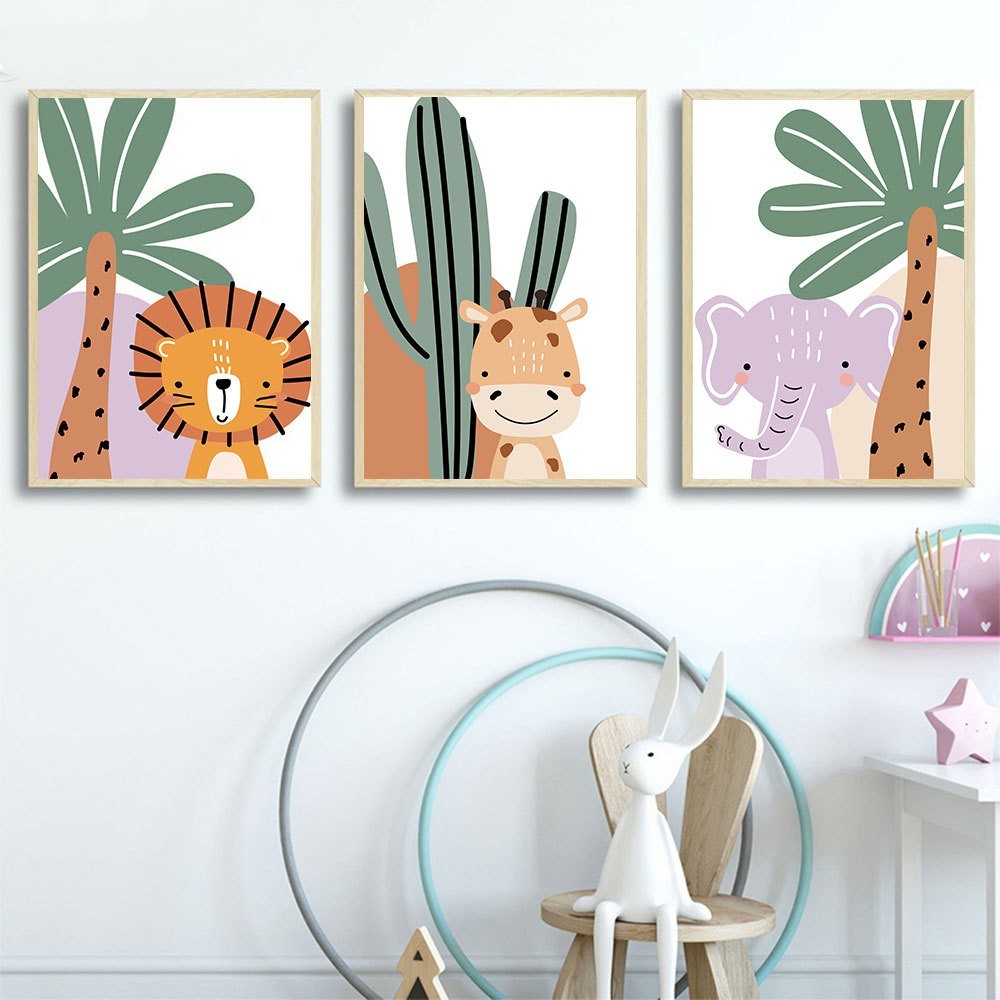 KTX-667347 Modern Canvas Decorative Painting for Living Room – Frameless Design with White Edge