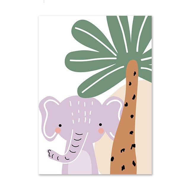 KTX-667347 Modern Canvas Decorative Painting for Living Room – Frameless Design with White Edge