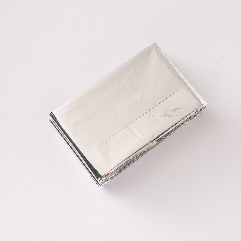 KTX-667987 Portable Double-Sided Thermal Emergency Blanket - Silver/Gold Survival Gear