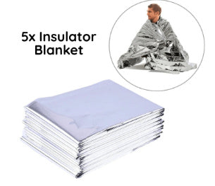 KTX-667987 Portable Double-Sided Thermal Emergency Blanket - Silver/Gold Survival Gear