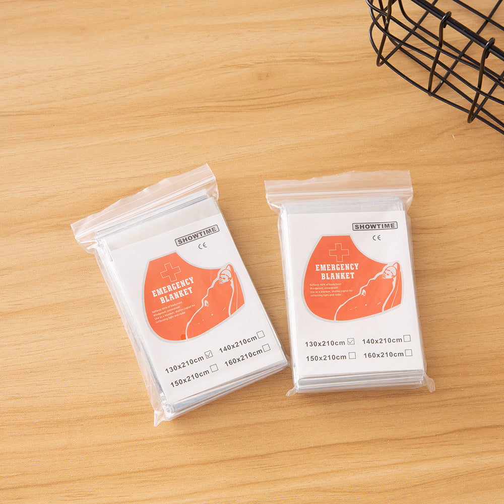 KTX-667987 Portable Double-Sided Thermal Emergency Blanket - Silver/Gold Survival Gear