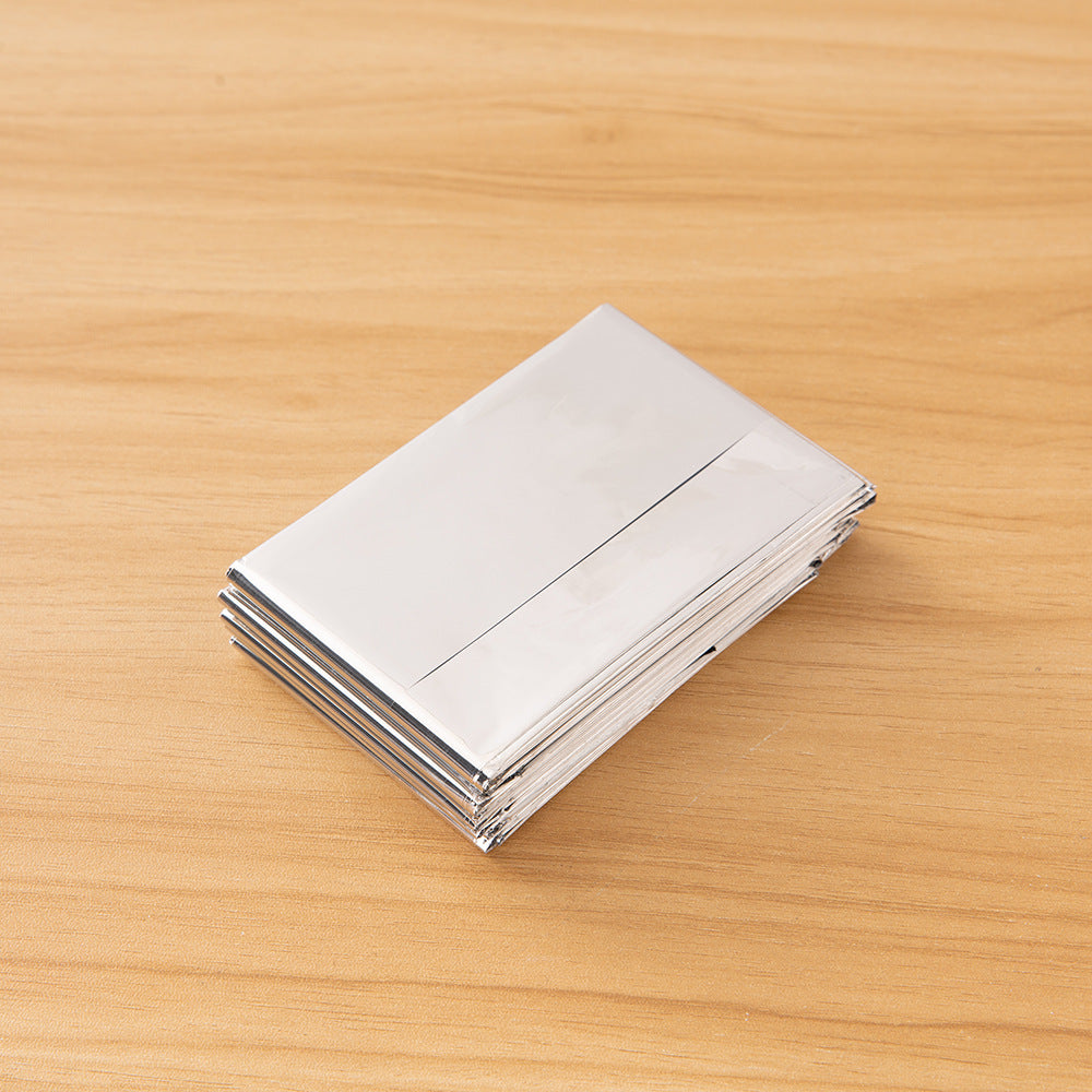 KTX-667987 Portable Double-Sided Thermal Emergency Blanket - Silver/Gold Survival Gear